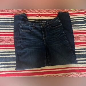 American Eagle Outfitters Women's Deep Indigo Curvy High Rise Jeggings 14 L NWOT